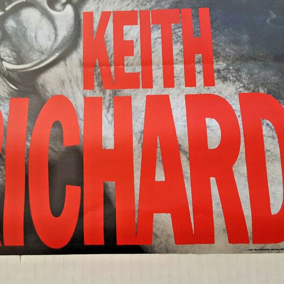 KEITH RICHARDS Talk Is Cheap PROMO POSTER *Rare* 1988 Virgin 22" x 14" ROLLING S - Picture 4 of 4